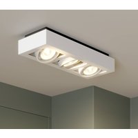 Arcchio takspotlight Ronka, 50 cm, 3 lampor, vit, GU10