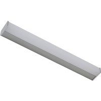 Lindby LED-Wandlampe Philippa, eckig, 59 cm, alufarben, IP44