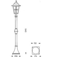 Albert Leuchten Lamp post 772 in the country house style, white