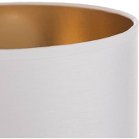 HELAM Lampskärm Alba, Ø 20 cm, E27, vit/guld