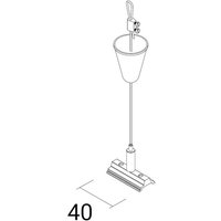 Ivela suspension system SQUARE 48 V, white, locking mechanism, pendant 2 m
