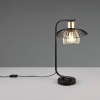 Reality Leuchten Bordslampa Lauris, matt svart, höjd 44 cm, metall, E27