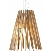 Fabbian Stick hänglampa i trä, konformad