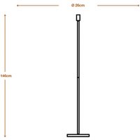 Lampadaire OSRAM DECOR STICK, gris foncé, hauteur 146 cm 1 x E27