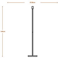 OSRAM golvlampa DECOR STICK, mörkgrå, höjd 146 cm 1 x E27