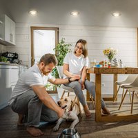 Briloner Luminaire encastrable LED Klira, nickel mat, Ø9cm, IP44, intensité