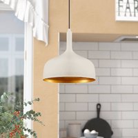 Opviq Berceste 187-S pendant light, white/gold, metal, Ø 30 cm