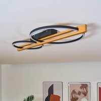 Eco-Light LED-taklampa Tovak, pinie, 76 cm, 2 lampor, trä, dimbar