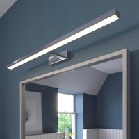 Applique pour miroir LED Lindby Jukka, 90 cm, chrome, métal, IP44