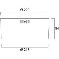 Sylvania Downlight LED Insaver Slim, blanc, Ø 22 cm, 840