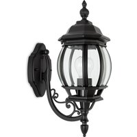 K.S. Verlichting Outdoor wall lamp Andrew crystal glass standing black