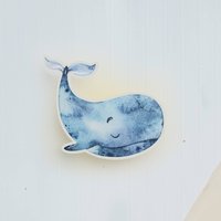 Elobra LED-vägglampa Paul Pottwal med stickpropp, blå, dimbar