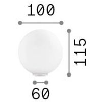 Ideallux Ideal Lux Mapa table lamp, Ø 10 cm, opal glass, white, globe