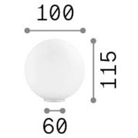 Ideallux Ideal Lux Mapa bordslampa, Ø 10 cm, opalglas, vit, kupa