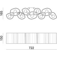 Stilnovo LED-vägglampa Honey 72,2 cm, dimbar