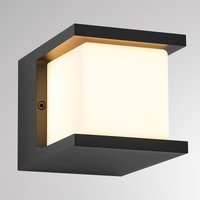 Molto Luce FYNN-U LED outdoor wall lamp, anthracite, 12 cm, IP65, CCT on/off