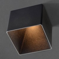 The Light Group GF design Blocky recessed lamp IP54 black 3,000 K