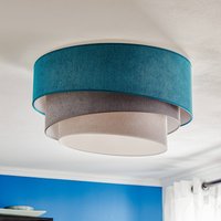 Duolla Plafonnier Pastell Trio 60 cm turquoise/gris/gris clair
