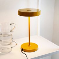 Dyberg Larsen Starlight LED table lamp, yellow, height 26 cm