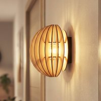 MCJ Clay wall light, Ø 23 cm, birch plywood, flush-mounted, E27