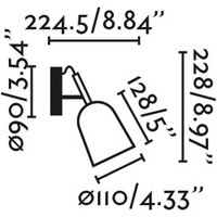 FARO BARCELONA Applique murale Studio, rose/noir, acier, Ø 11 cm