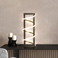 FISCHER & HONSEL LED-bordslampa Gwen, svart, höjd 45 cm, CCT, touchdimmer