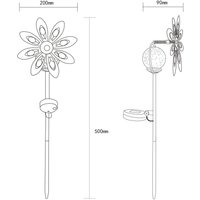 Globo LED-markspettslampa 36576, rostbrun, metall, glas