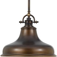 QUOIZEL Hänglampa Emery 1 lampa brons Ø 34,3 cm