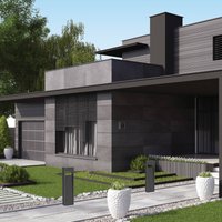 Zambelis Borne lumineuse LED E368, couleur graphite, aluminium, hauteur 60 cm