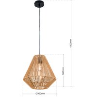ORION Jungle pendant light with a lampshade of hemp cord