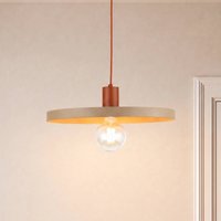 TK Lighting Sila pendant light, sand/red, metal, Ø 45 cm, E27