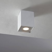 Arcchio takspotlight Jolina, kantig, vit, 13cm, metall