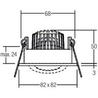 BRUMBERG recessed IP65 angular switchable titanium