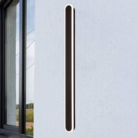 Searchlight Bordo Oval 120 cm black aluminium LED outdoor wall lamp
