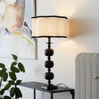 PR Home Flory table lamp, black/natural colour, height 70 cm