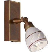 Cremasco Bassano small wall spotlight, ceramic lampshade