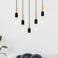 Envostar Malou pendant light, 5-bulb, black