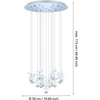 EGLO Stars of Light LED hanging light Pianopoli chrome 50x113 cm