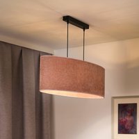 Euluna Celine hanging light, pink, chenille fabric, length 80 cm