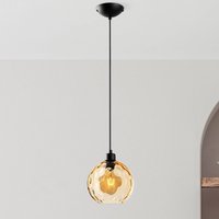 Opviq Benek pendant light, yellow, glass, Ø 20 cm, E27