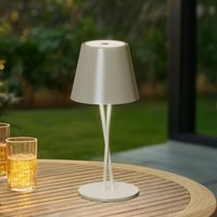 Lindby lampe de table LED rechargeable Janea CROSS, vert, métal