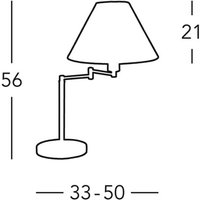 austrolux Hilton table lamp, pivotable, nickel