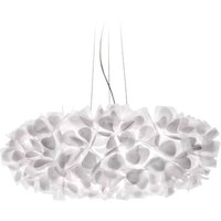 Slamp hänglampa Clizia Mama Non Mama, Ø78cm, vit/klar