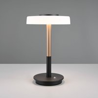 Trio Lighting LED-bordslampa Celeste vit/brun 35 cm glas/metall Touchdim