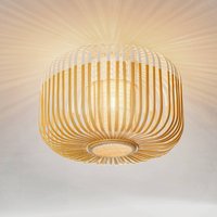 Forestier taklampa Bamboo S, Ø 35 cm, vit