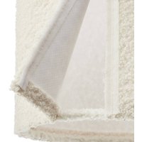 Brilliant Teddy taklampa, längd 98 cm, beige, 3-ljus, tyg/metall