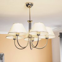 Jupiter Lustre London chrome/crème, à 5 lampes