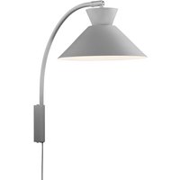 Wandlampe Dial mit Stecker, grau