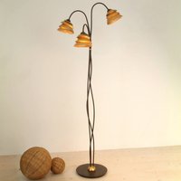 Holländer Impressive floor lamp SNAIL 3-bulb brown-gold