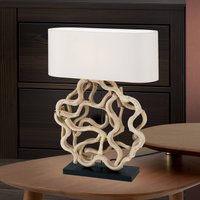 ORION Peggy table lamp, decorative wooden base